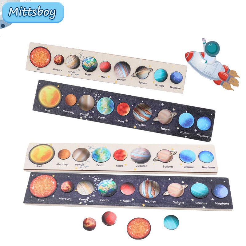Earth Sun Solar System Planets Wooden Toys