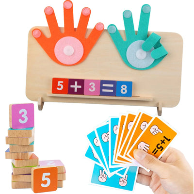 Fidtoy Jouet Montessori d'apprentissage des maths pour enfants de 3 ans et plus, tableau pour compter, additionner, soustraire, avec blocs numérotés et pratique de traçage et d'écriture