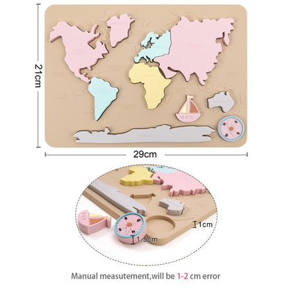 Silicone World Map Montessori Puzzle Toy