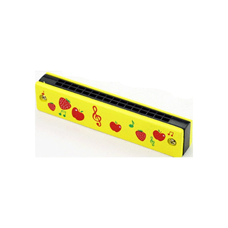 Kids Harmonica Wooden Double Row Blowable Toys