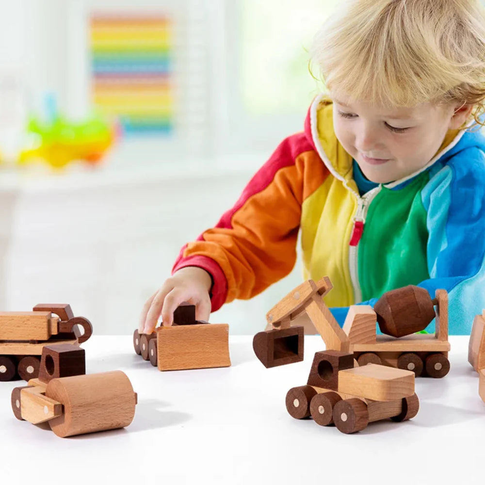 Wooden Mini Vehicle Set