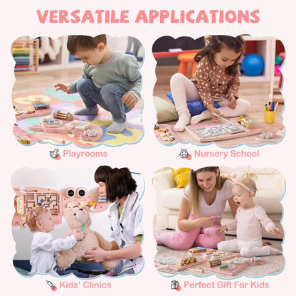 Robud Wooden Busy Board | Montessori Wall Toy