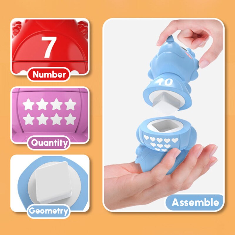 Dinosaur Geometry Sorter Numbers Matching Toy