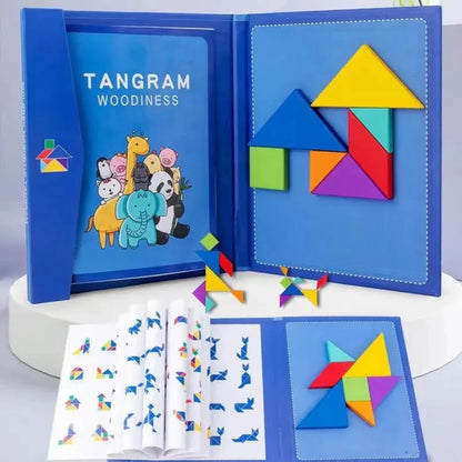 Wooden Magnetic Tangram Book