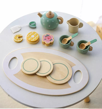Fidtoy Wooden Tea Set Montessori Pretend Play Toy for Kids
