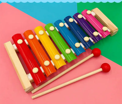 Fidtoy Xylophone en bois pour enfants de 3 ans et plus, instrument de musique Montessori