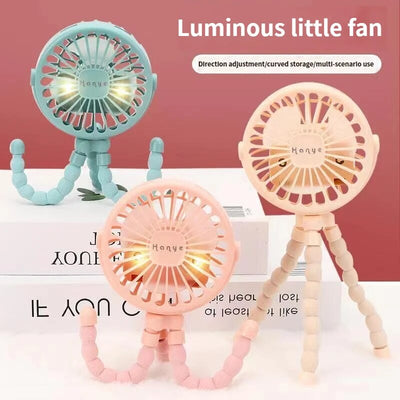 Fidtoy Portable Stroller Fan Clip On Baby Cooling Fan USB Rechargeable