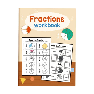 Fidtoy Fraction Learning Workbook for Grades 3-4 – Montessori Math & Interactive Exercises