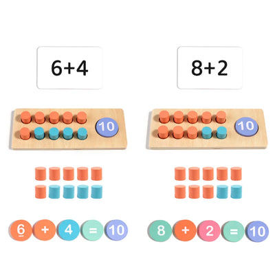 Fidtoy Jeu de mathématiques Montessori pour apprendre les nombres avec cadre de dix