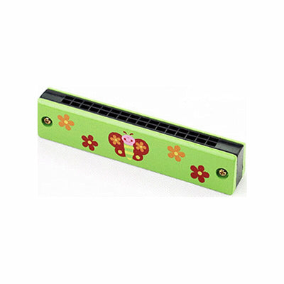Kids Harmonica Wooden Double Row Blowable Toys
