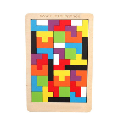 Wooden Tangram Math Game - Fun Learning & Problem Solving for Kids
