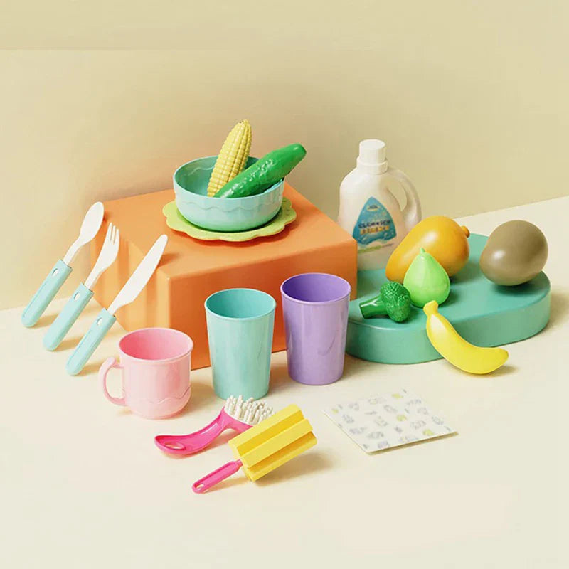 Cocina para niños – Diversión acuática y aprendizaje – Fregadero de juguete 2 en 1
