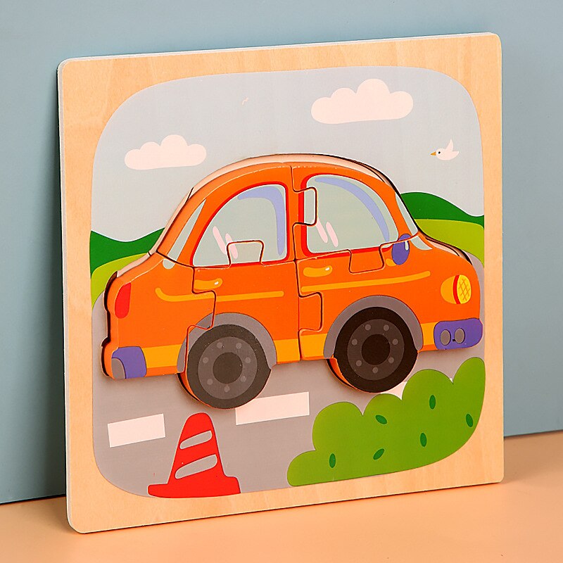 Puzzles en Bois Montessori pour Tout-petits Bébés 1 2 3+ Ans