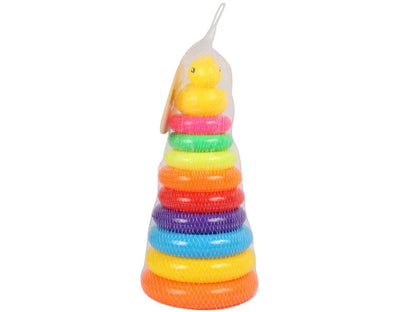 Fidtoy Rainbow Stacking Rings Toy for Toddlers Age 1-3