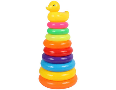 Fidtoy Rainbow Stacking Rings Toy for Toddlers Age 1-3
