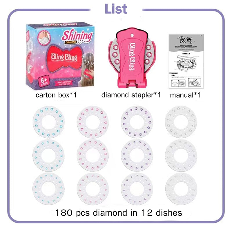 Shining Diamond Hair Decoration Stapler Machine