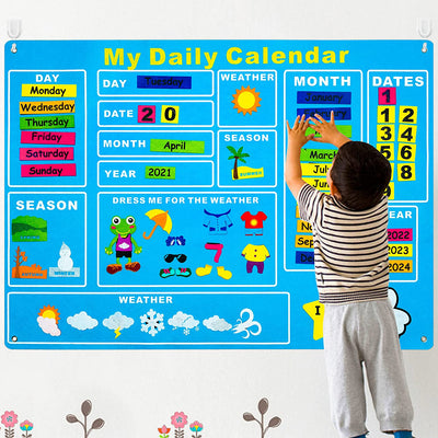 Fidtoy TinyTime Felt Daily Calendar Kit for Toddlers & Preschoolers