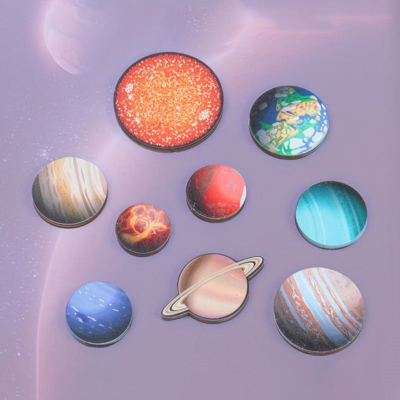 Earth Sun Solar System Planets Wooden Toys