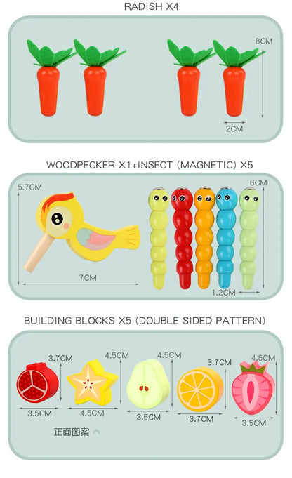 Montessori Wooden  Multifunction Beaded Treasure Box