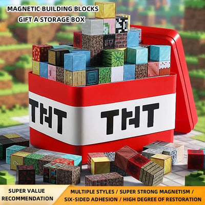 Fidtoy Magnetic Cube Building Blocks – STEM DIY Construction Toy Set for Kids Creative Learning Play