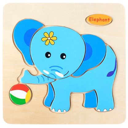 Montessori Wooden Cartoon Puzzles Set#4