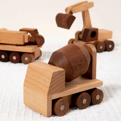 Ensemble de jouets en bois Fidtoy pour enfants | Jeu de construction et de transport Montessori