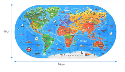 GeoMap – Éducatif & Amusant – Puzzle de sol Carte du monde