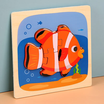 Puzzles en Bois Montessori pour Tout-petits Bébés 1 2 3+ Ans