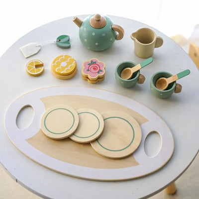Fidtoy Wooden Tea Set Montessori Pretend Play Toy for Kids