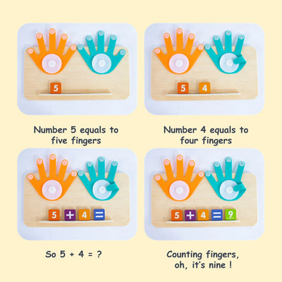Fidtoy Jouet Montessori d'apprentissage des maths pour enfants de 3 ans et plus, tableau pour compter, additionner, soustraire, avec blocs numérotés et pratique de traçage et d'écriture