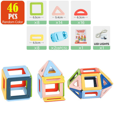 Fidtoy 3D Magnetic Building Blocks Kit – STEM Educational Toy for Kids 4+