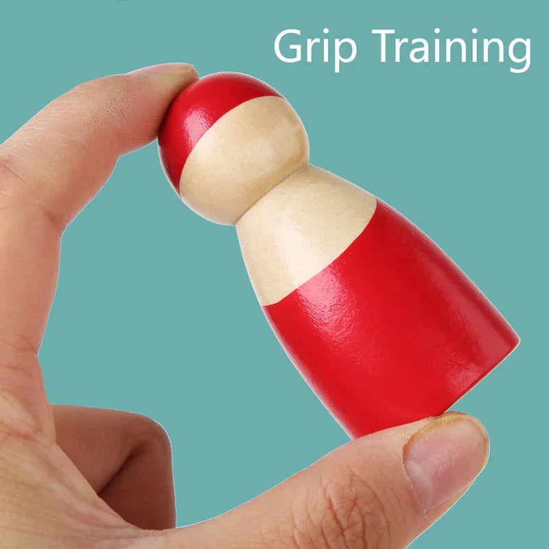 Montessori Wooden Rainbow Puzzle Toy