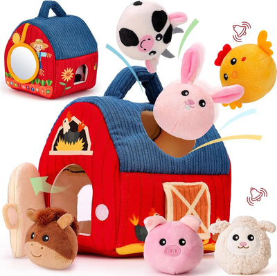 Fidtoy Plush Farm Set Baby Sensory Toy for 6-36 Months