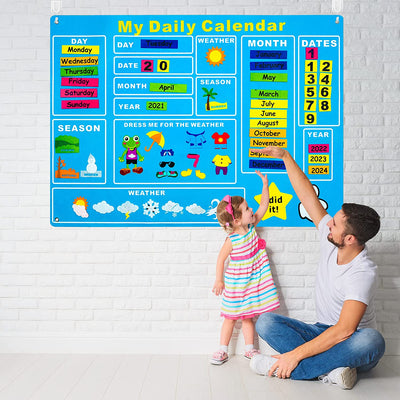 Fidtoy TinyTime Felt Daily Calendar Kit for Toddlers & Preschoolers