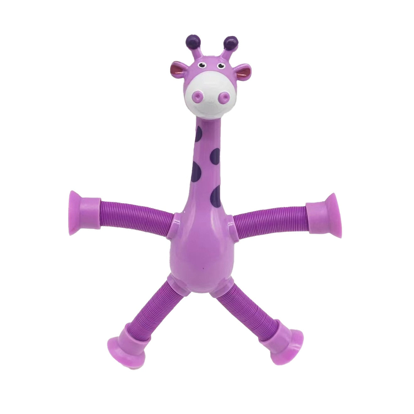 Fidtoy Telescopic Suction Cup Giraffe Sensory Toy for Toddlers Stretch Pop Tube Fidget Toy