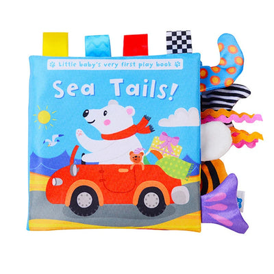 Fidtoy Libros de tela suave en 3D con sonido crujiente | Juguete de aprendizaje sensorial para bebés de 0 a 12 meses