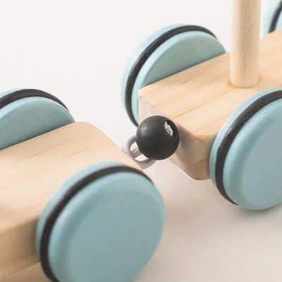Fidtoy Jouet à tirer en bois pour tout-petits, voiture éducative 1 an et plus