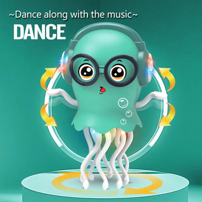 Fidtoy Electric Dancing Octopus Toy with Lights and Music for Kids