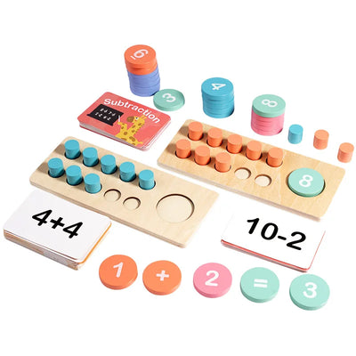 Fidtoy Jeu de mathématiques Montessori pour apprendre les nombres avec cadre de dix