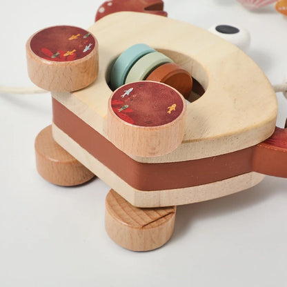 Crab Pull Toy™ – Spelen & Leren – Houten Krab