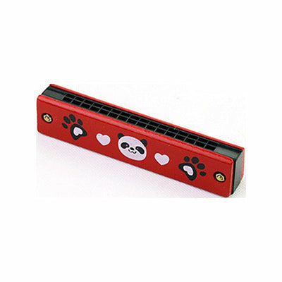Kids Harmonica Wooden Double Row Blowable Toys