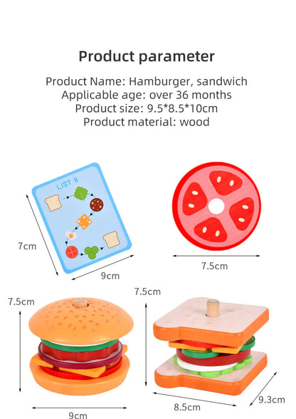 Play and Learn 1 Column Sequence Food Set Includes Flash Cards
