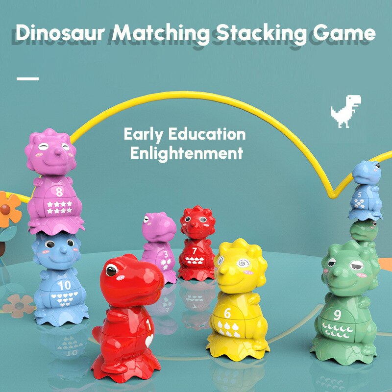 Dinosaur Geometry Sorter Numbers Matching Toy