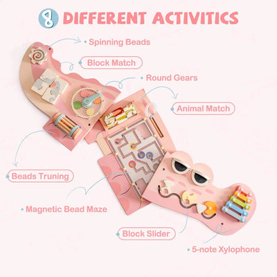 Fidtoy Robotime Wall-Mounted Busy Board - Interactive Montessori Toy for Kids