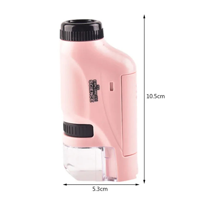 Fidtoy Kids Pocket Microscope 60X 120X Handheld STEM Science Toy