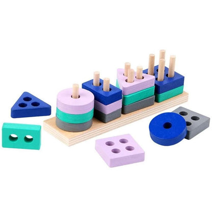 Wooden Building Blocks Kids Puzzle Toys