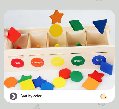 Fidtoy Geometric Color Recognition Set Montessori Toy
