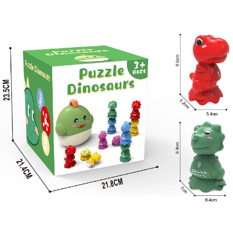 Dinosaur Geometry Sorter Numbers Matching Toy