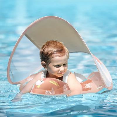 Flotador de bebé con parasol