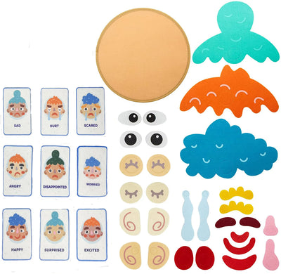 Fidtoy Juego de Expresiones Faciales Juguete Montessori para el Aprendizaje de Emociones